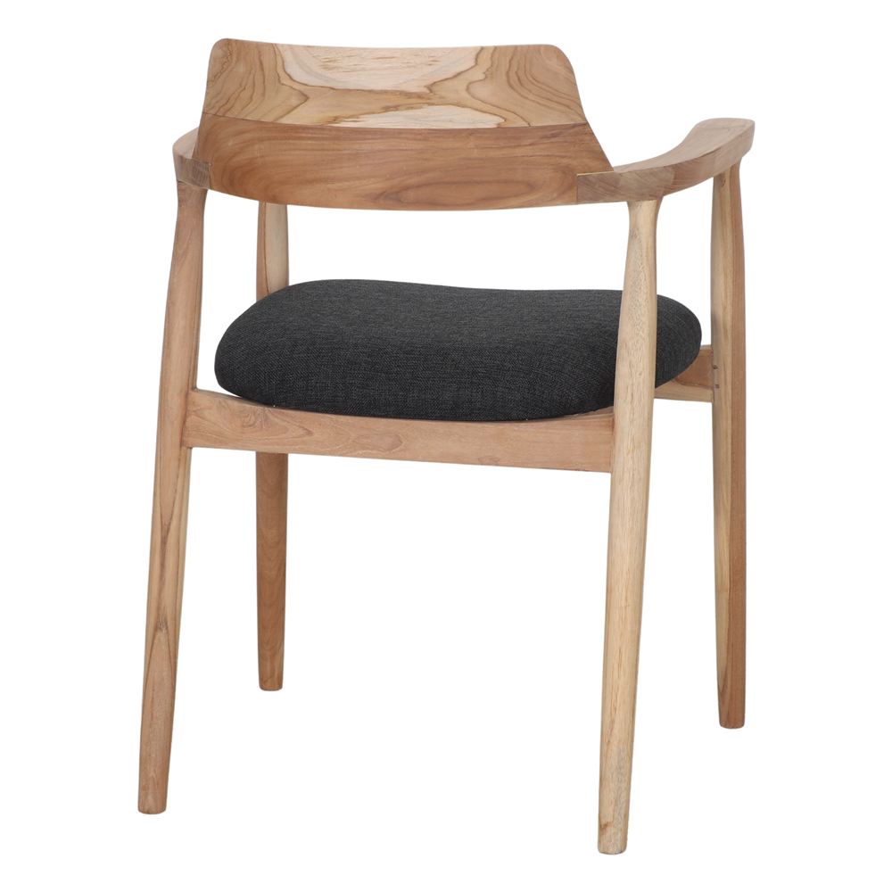 Silla de madera de teca con brazos Vinicio