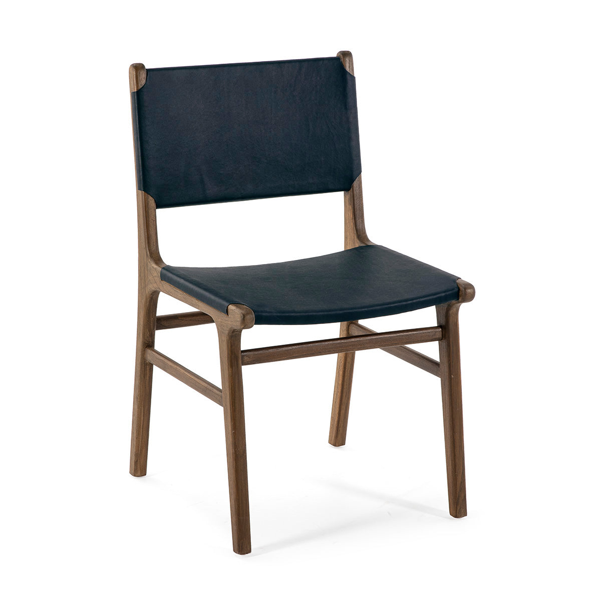 Silla de madera y piel Floridia