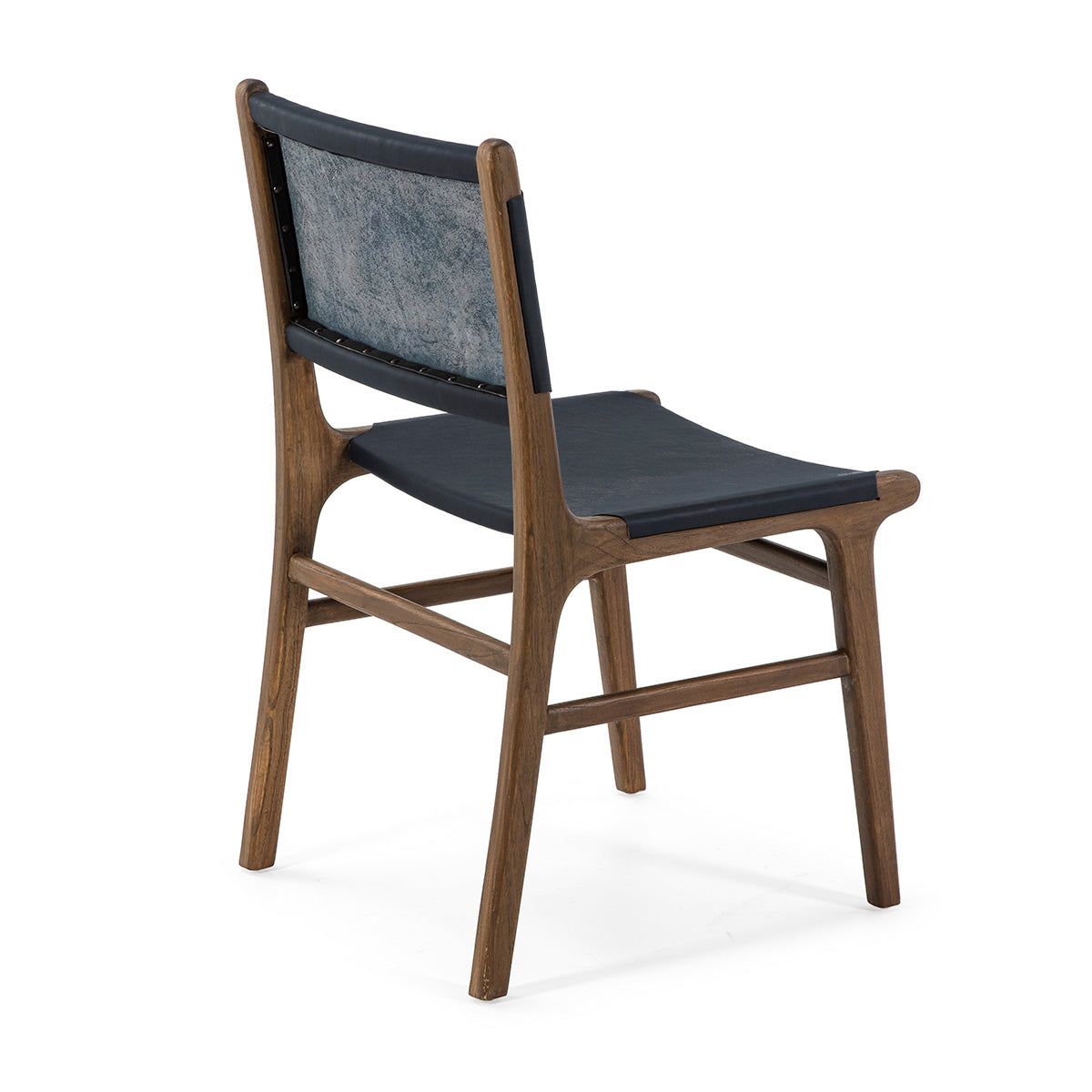 Silla de madera y piel Floridia