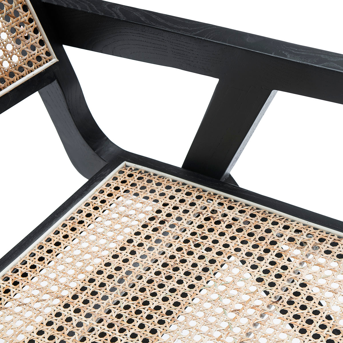 Silla de madera y ratán Savigliano