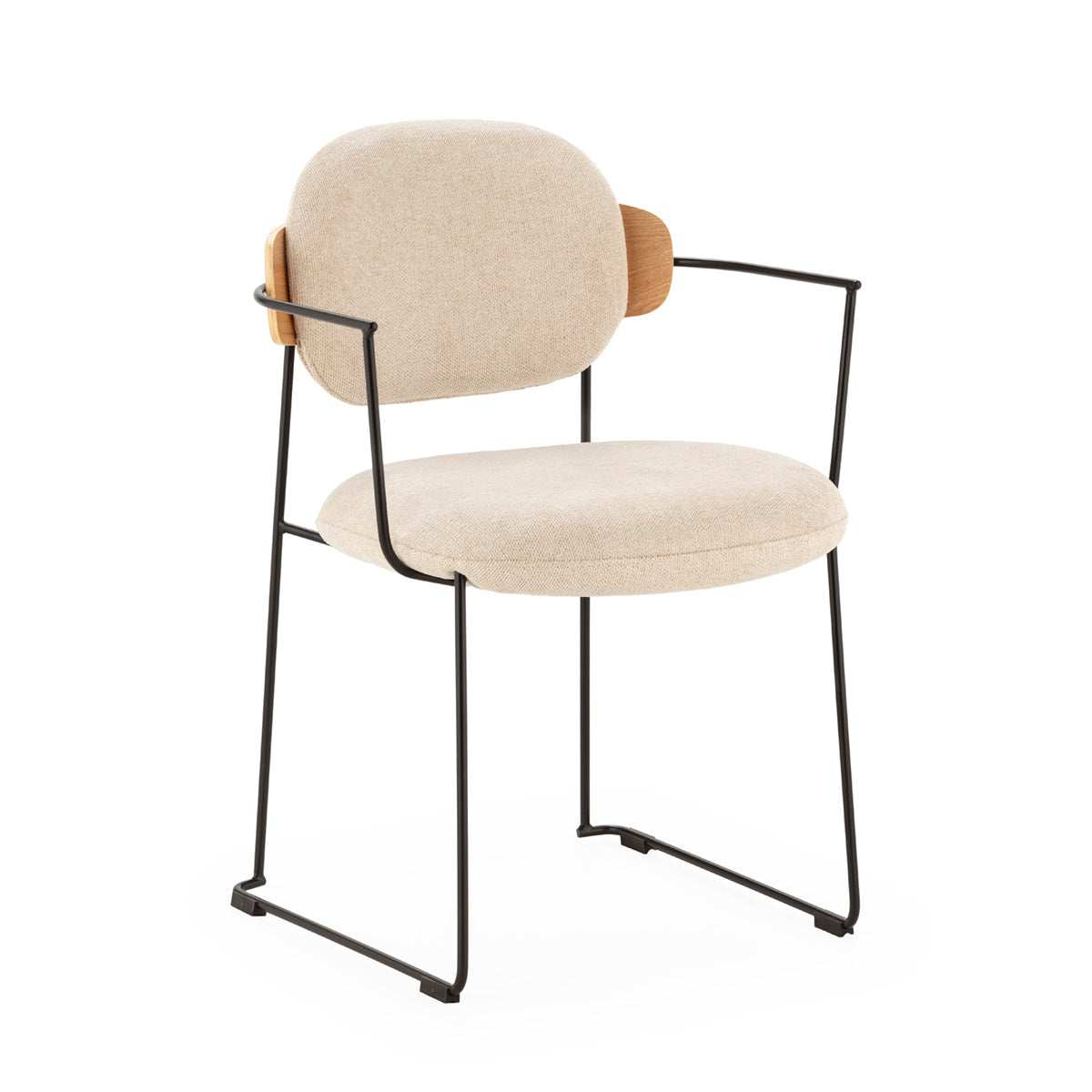 Silla de metal y madera Melissia