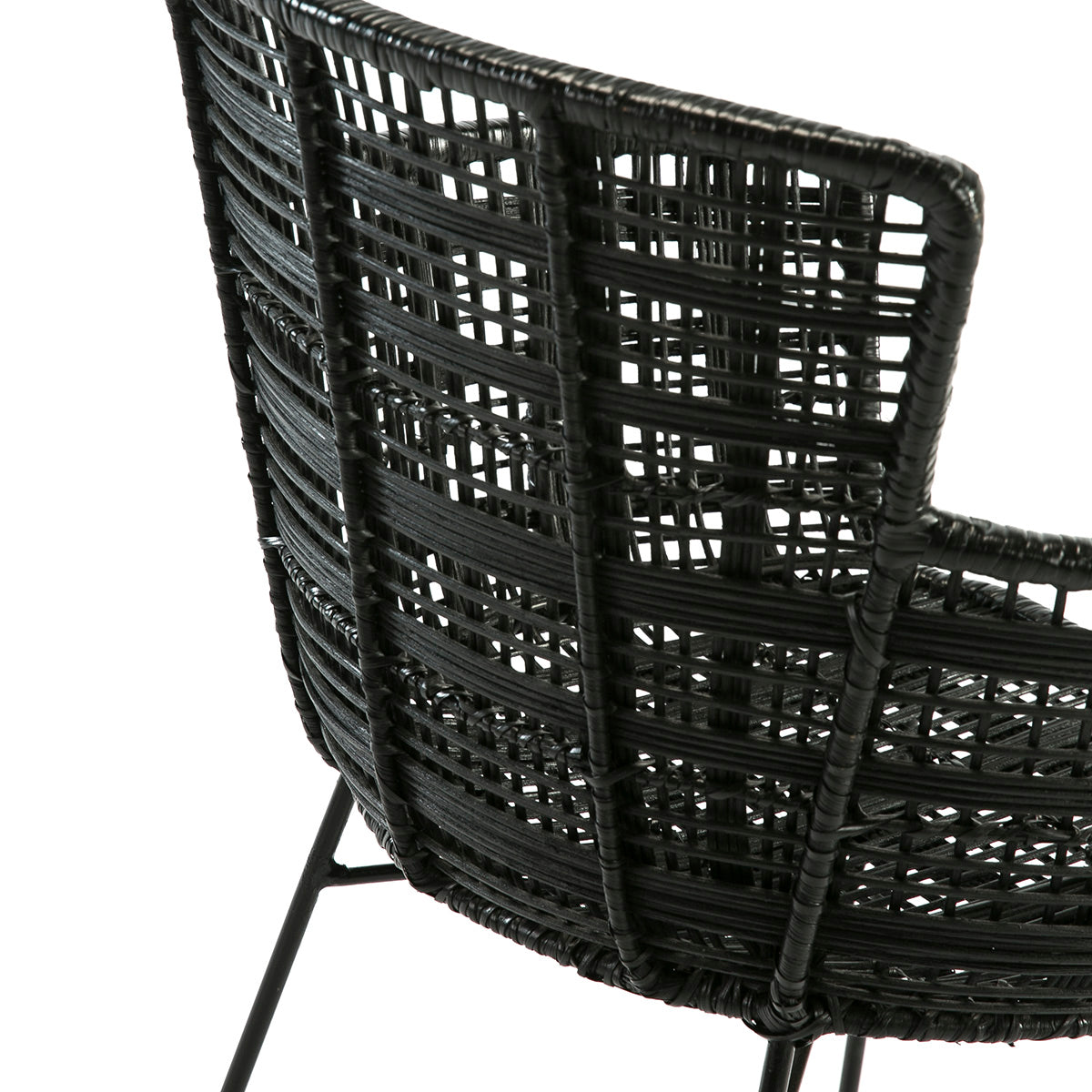 Silla de mimbre y metal Cacém