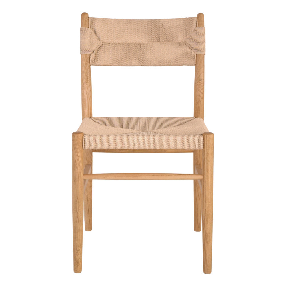 Silla de olmo y cuerda natural Sirio