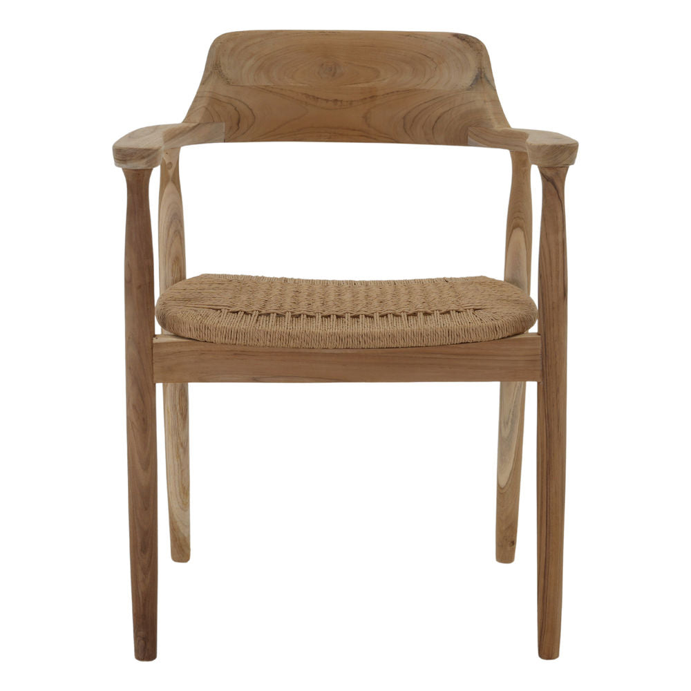 Silla de teca y cuerda Elba