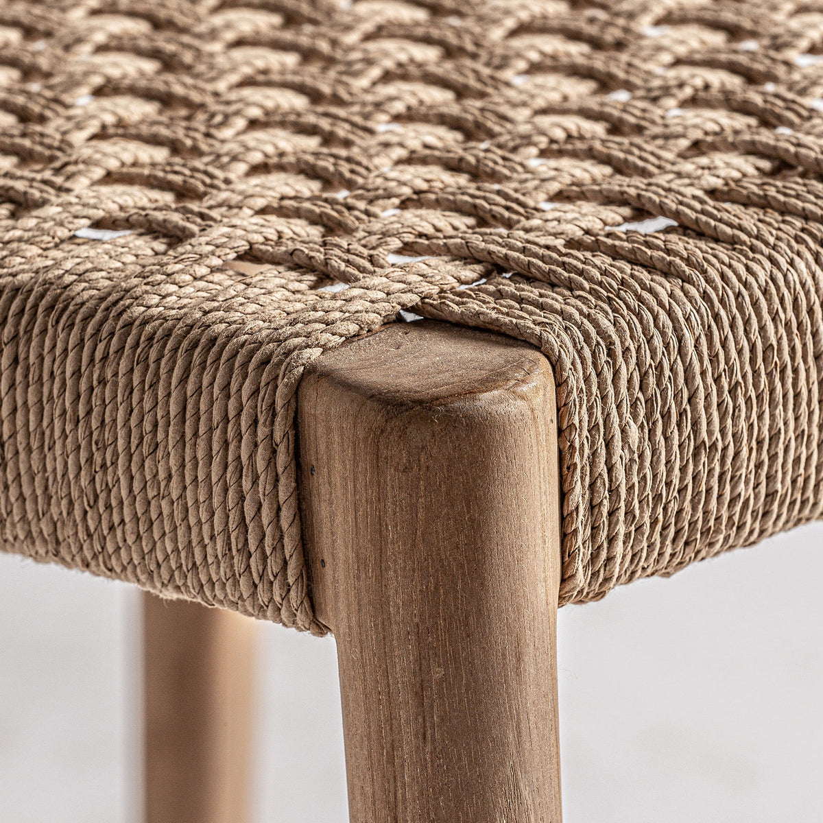 Silla de teca y fibra natural Montanejos