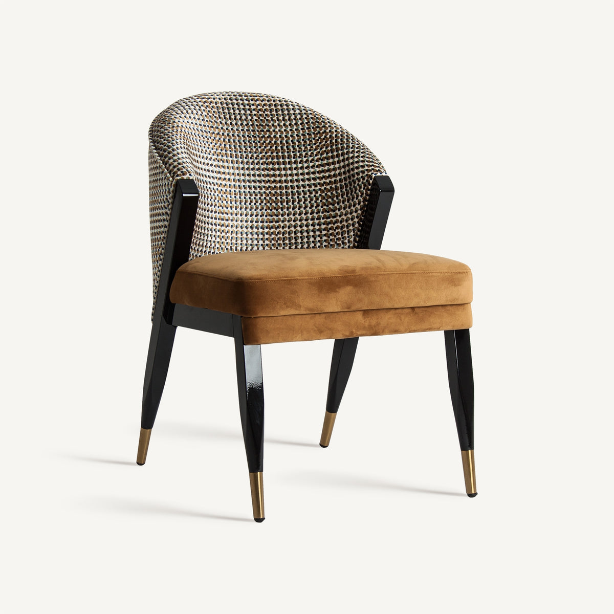 Silla de terciopelo ocre Segorbe