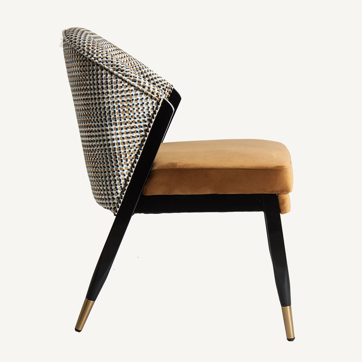 Silla de terciopelo ocre Segorbe