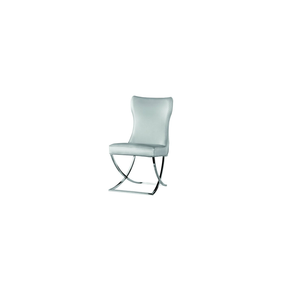 Silla de respaldo alto gris y acero Sant Vicent