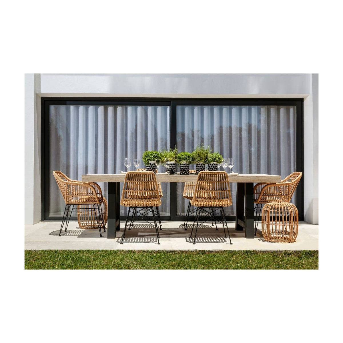 Set de 2 sillones de ratán sintético Facinas