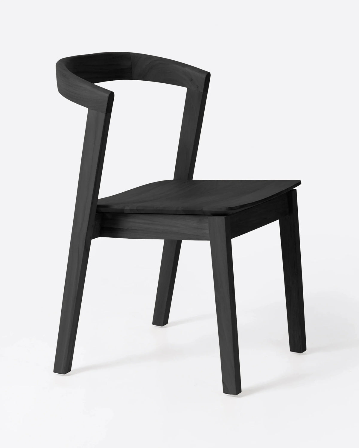 Silla sin reposabrazos de teca cepillada Arc