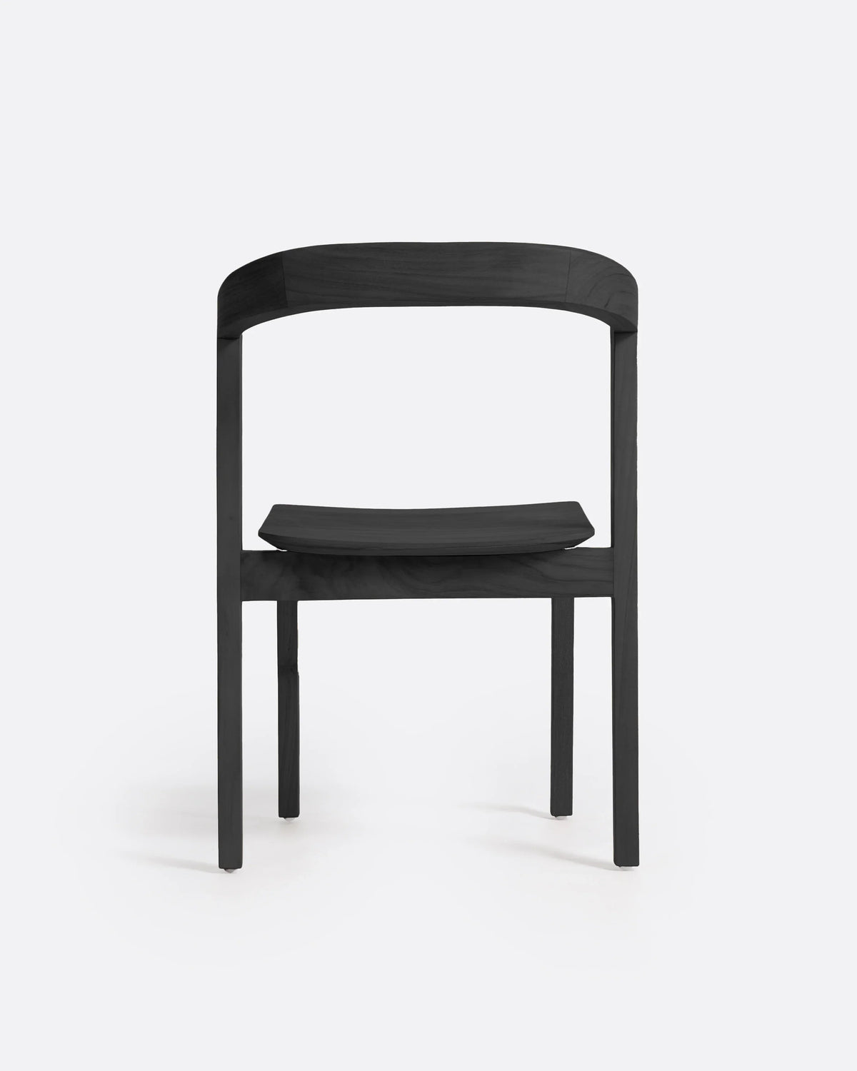 Silla sin reposabrazos de teca cepillada Arc
