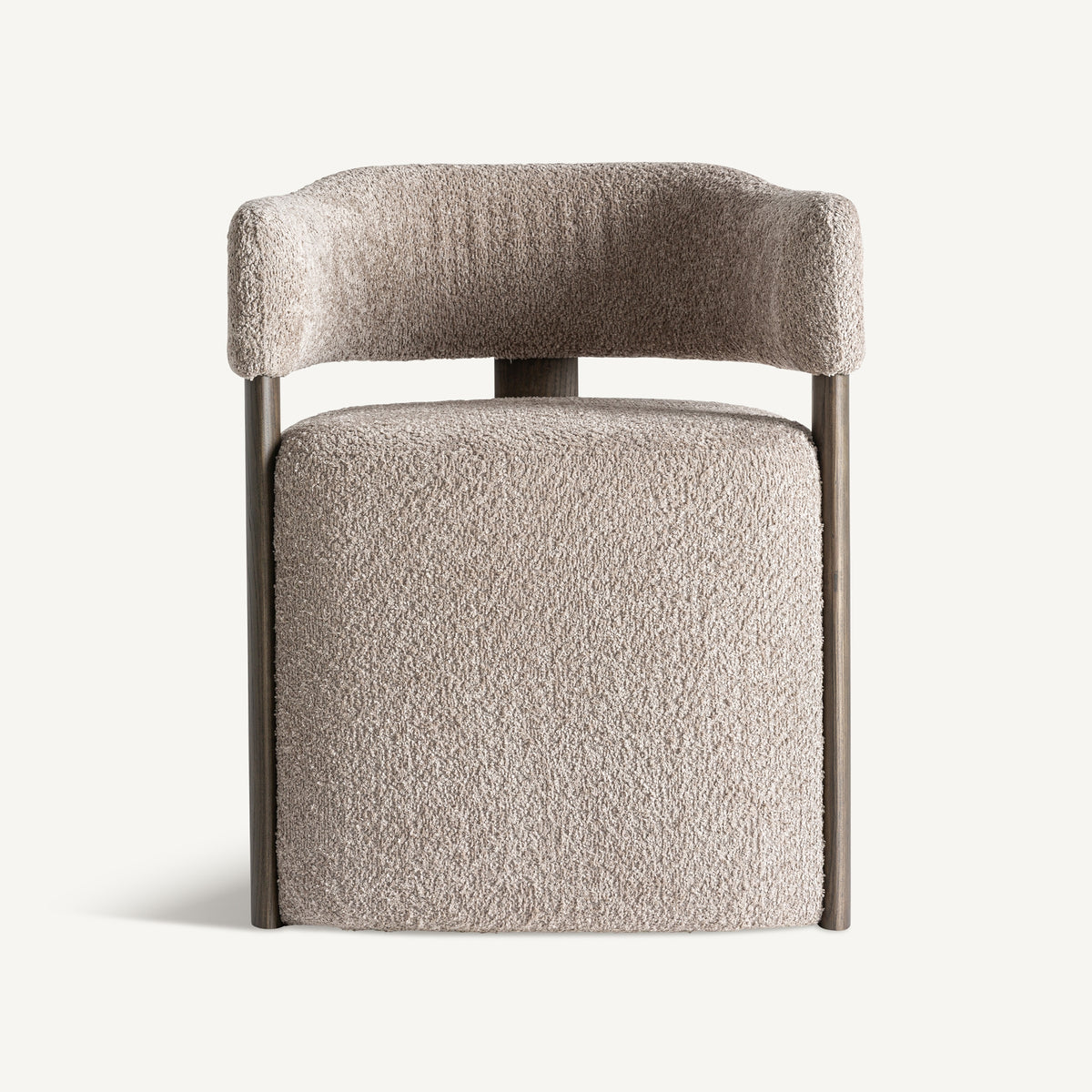 Silla tapizada de fresno topo Murter