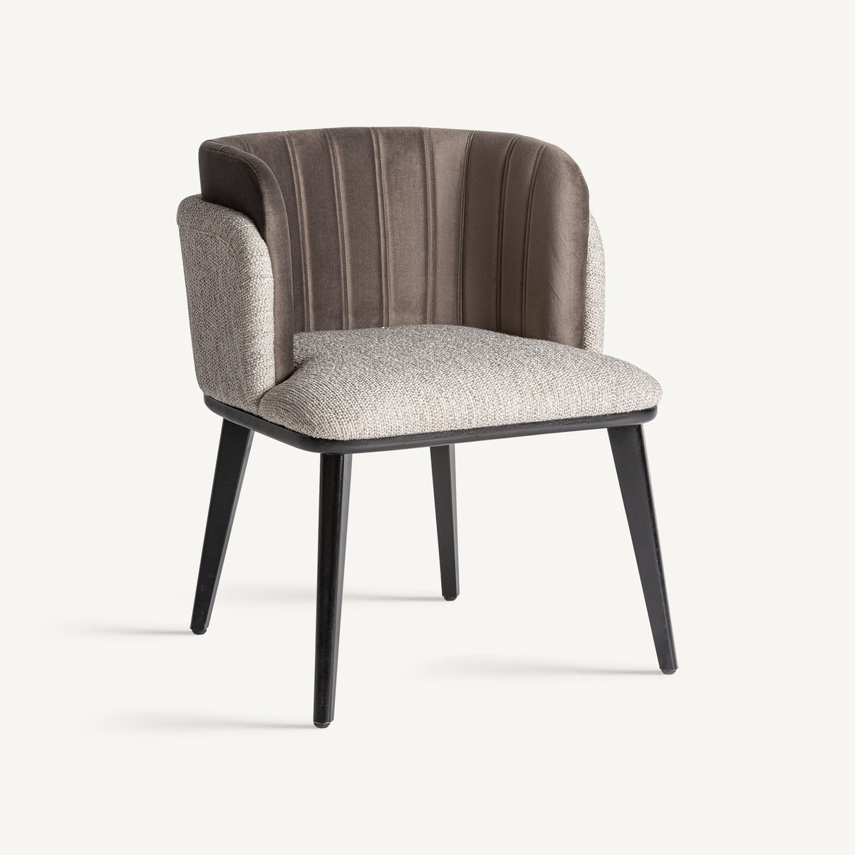 Silla tapizada gris Tirant