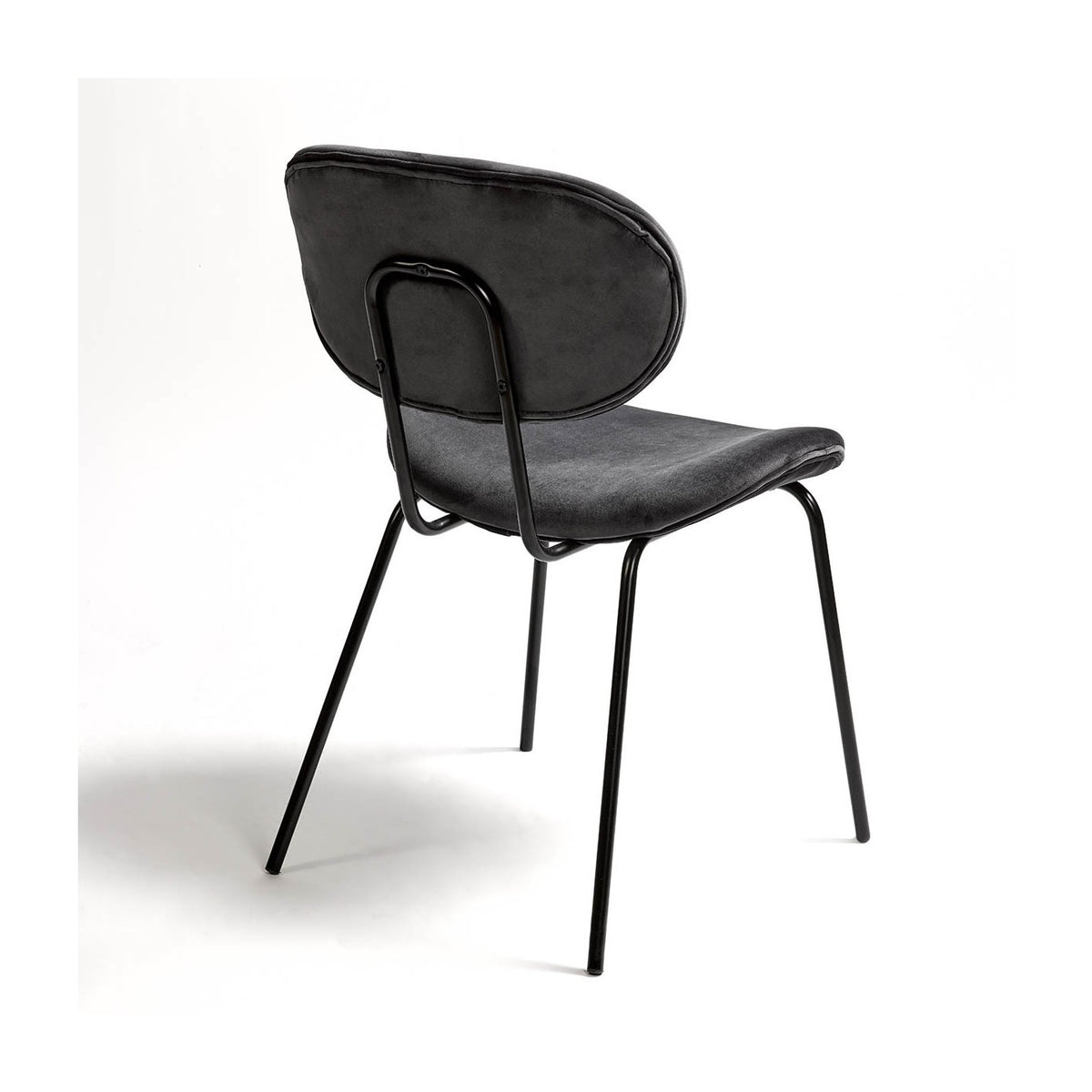 Set de 2 sillas tapizadas grises Mecina