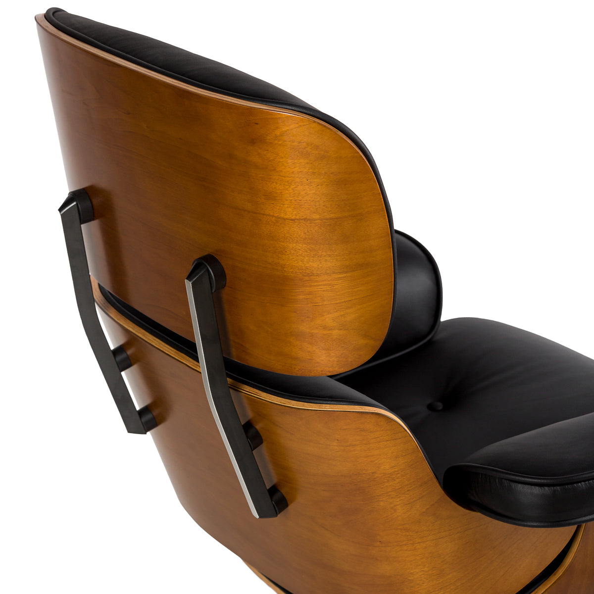 Sillón con reposapiés de piel Giussano