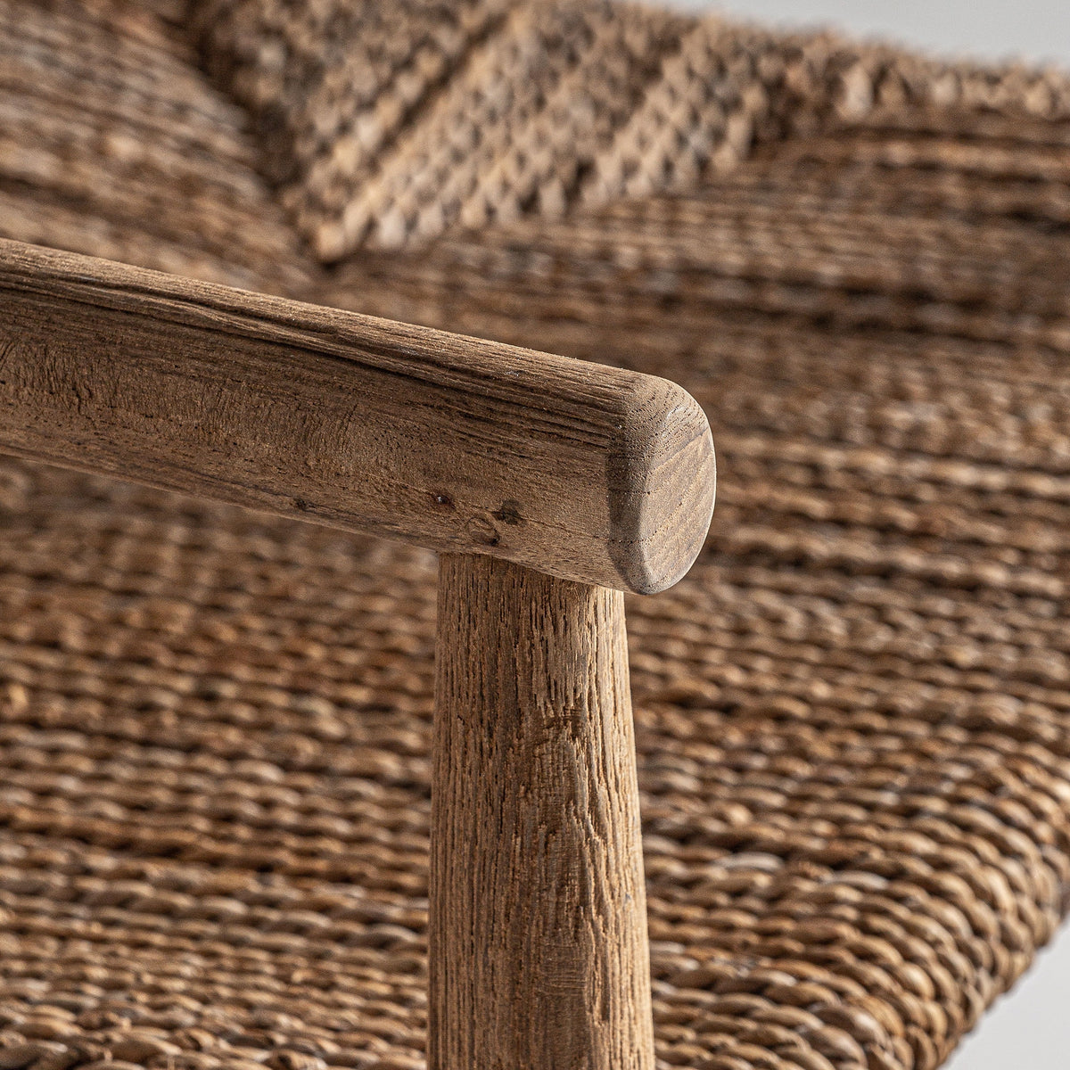 Sillón de comedor de teca y fibra Punta Galera