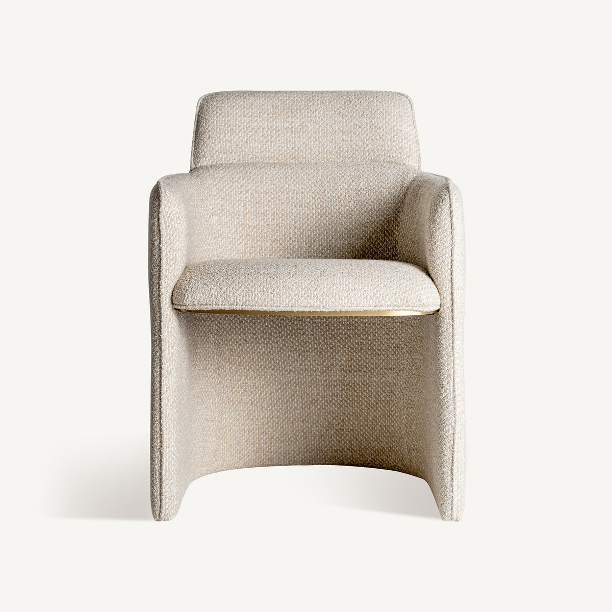 Sillón de comedor tapizado beige Cala Carbó