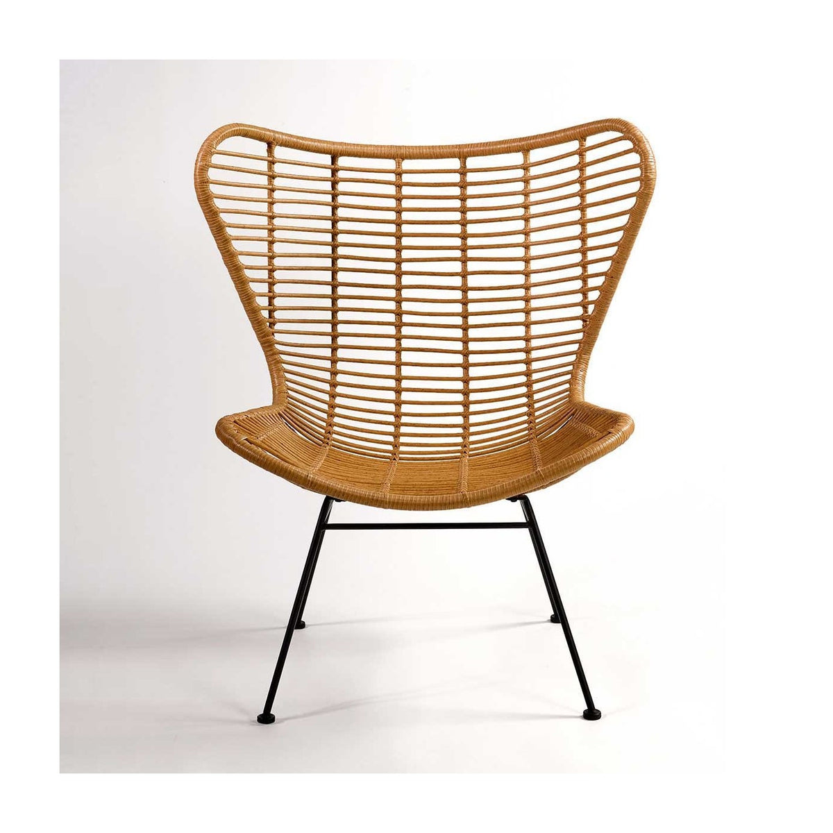 Sillón de exterior de respaldo alto y fibra sintética Capileira