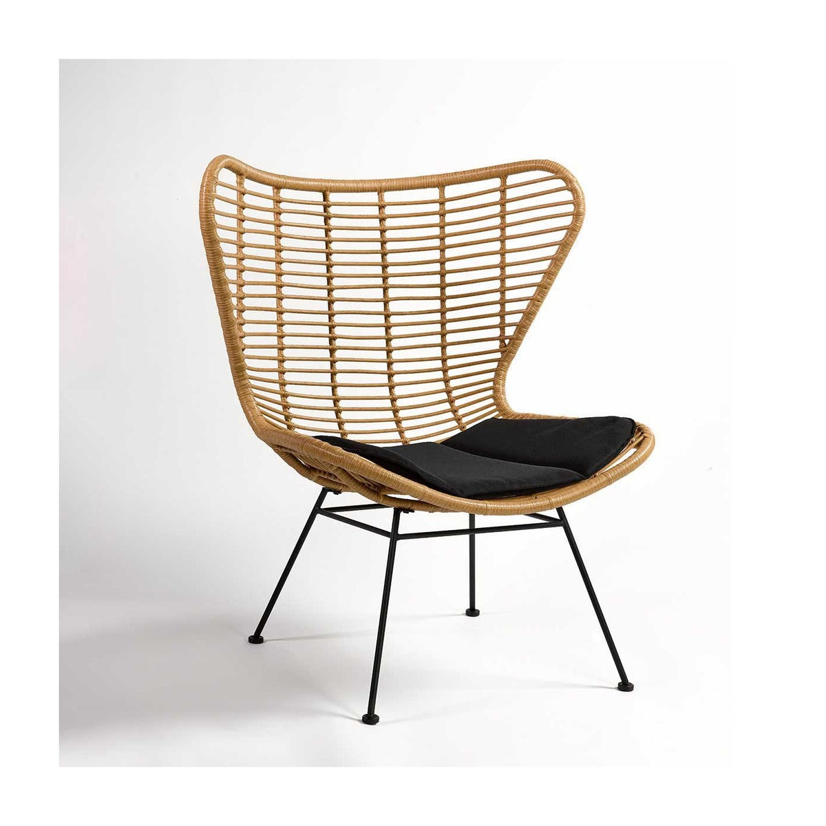 Sillón de exterior de respaldo alto y fibra sintética Capileira