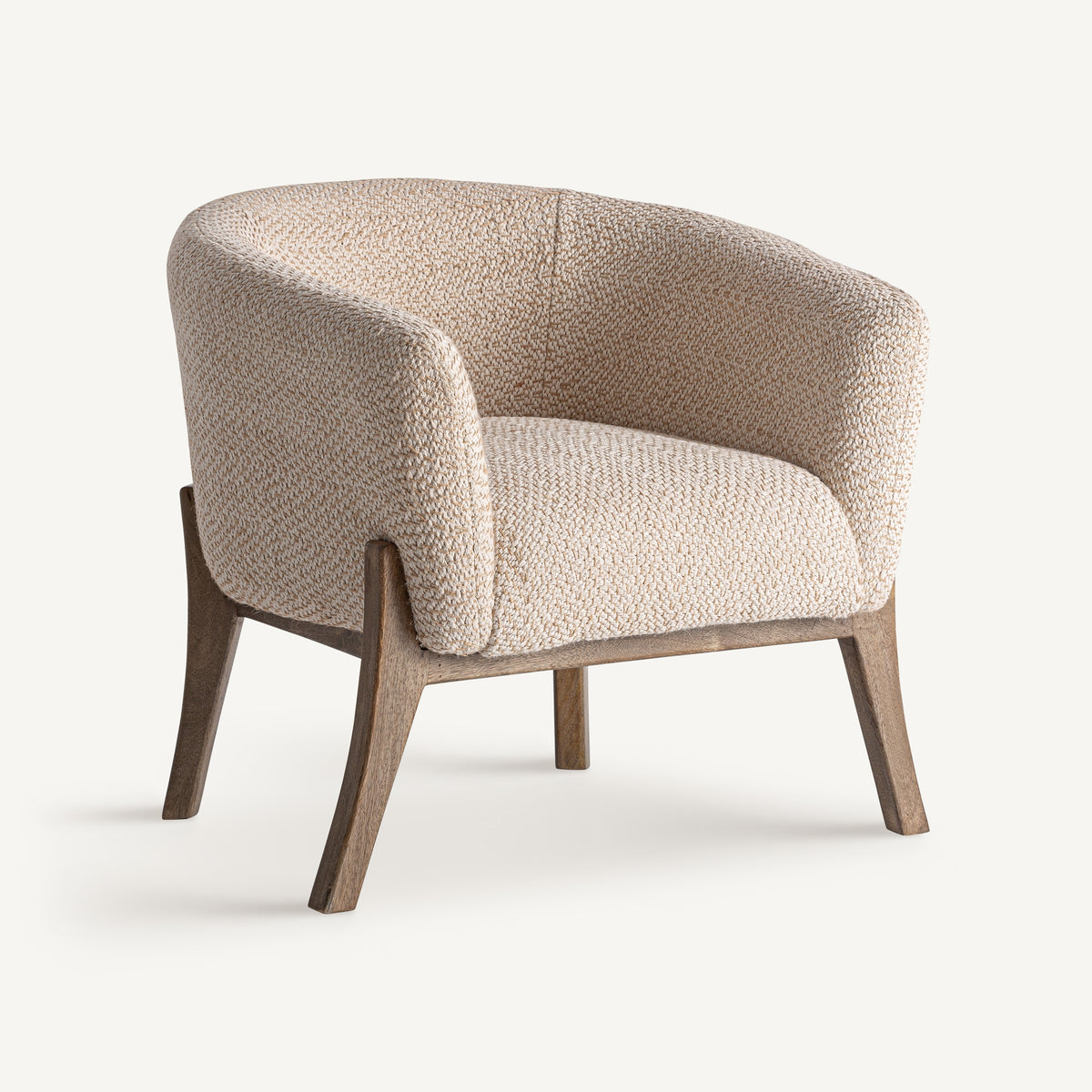 Sillón de mango tapizado en yute Es Vedranell