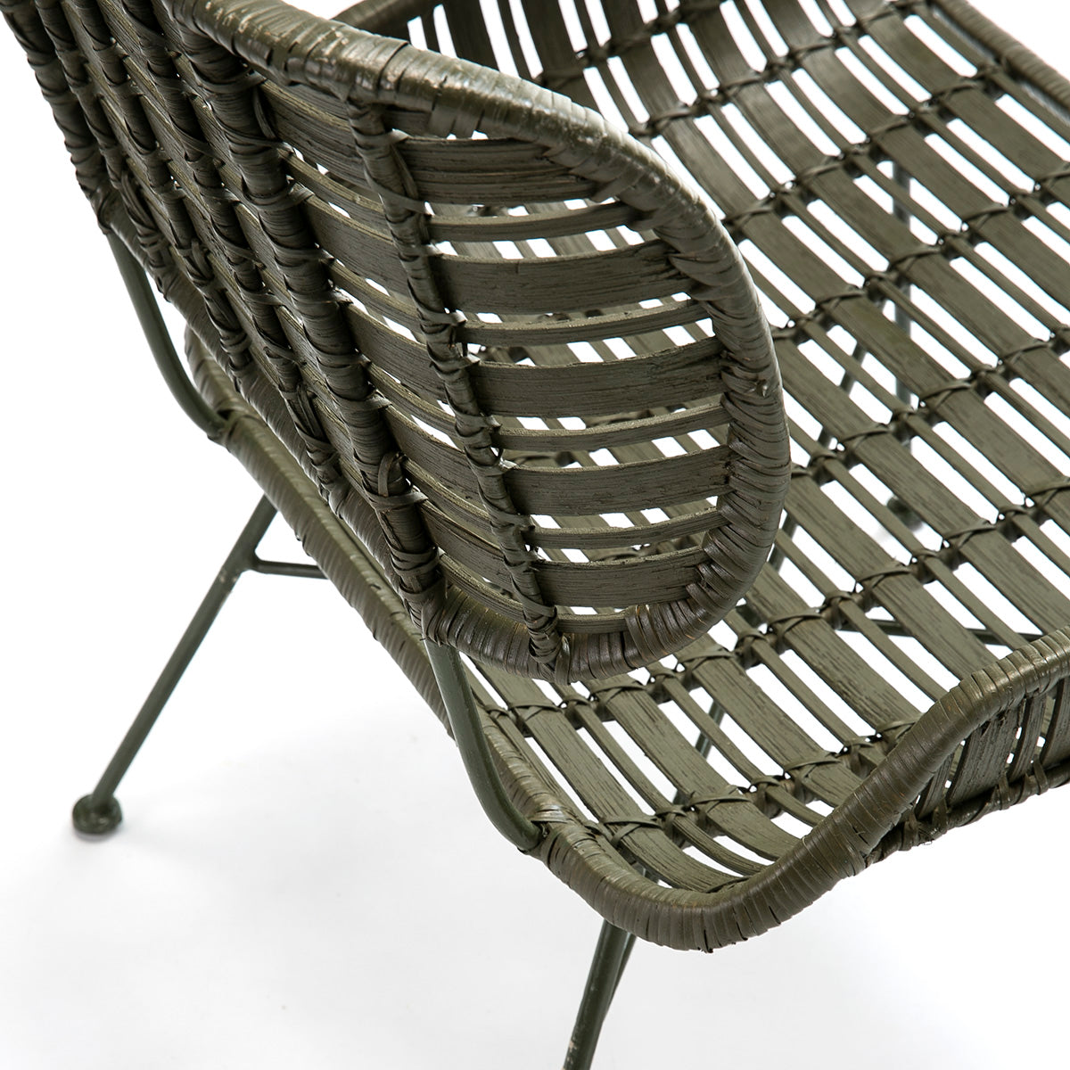 Sillón de mimbre y metal Sarzana