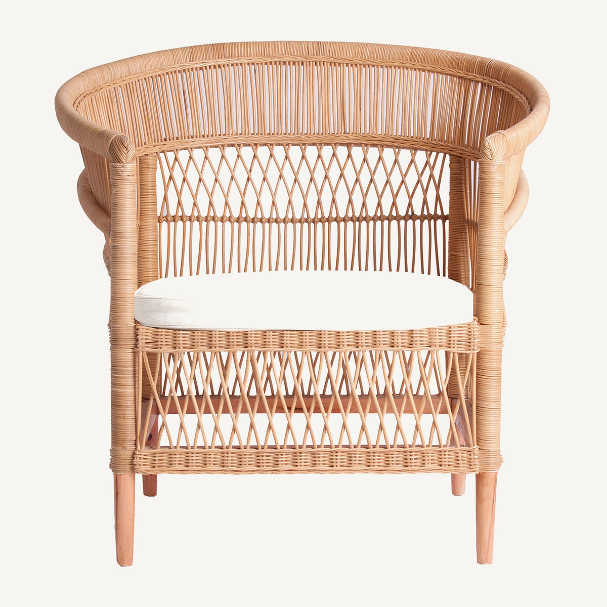 Sillón de ratán con cojín Sant Josep