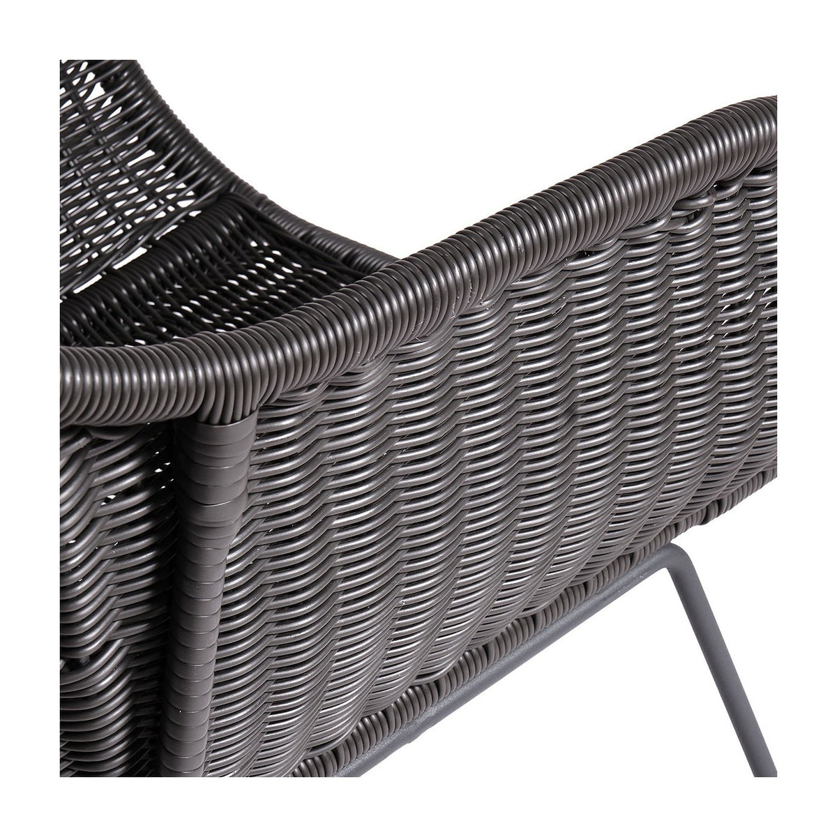 Sillón de exterior de ratán sintético gris Madeira