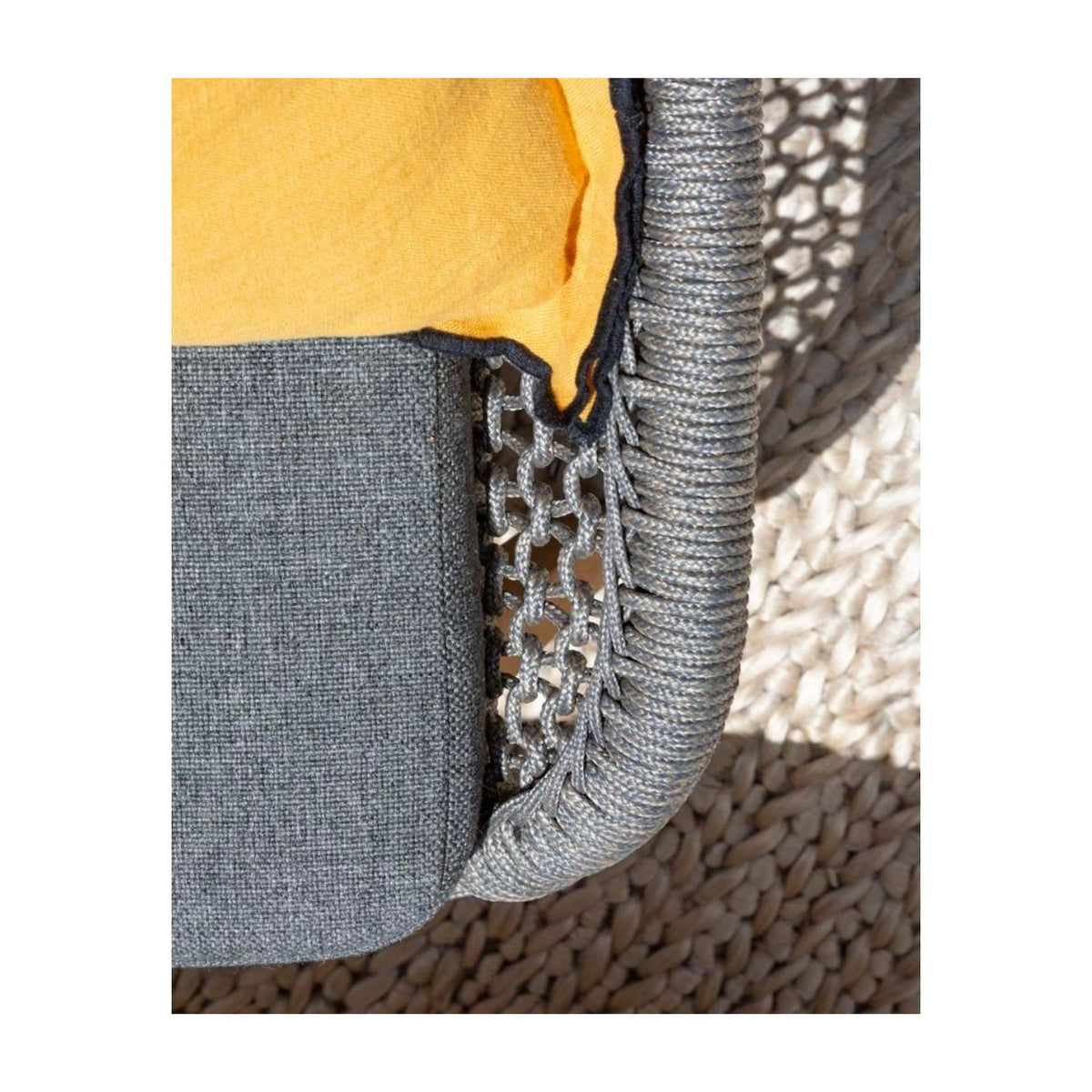 Sillón bajo de teca y cuerda Serrano
