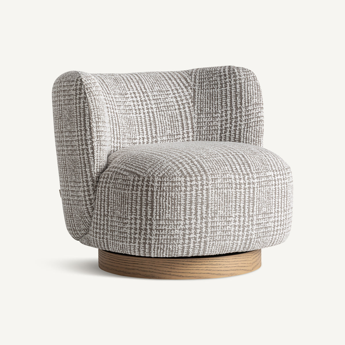 Sillón giratorio tapizado gris Sant Llorenç