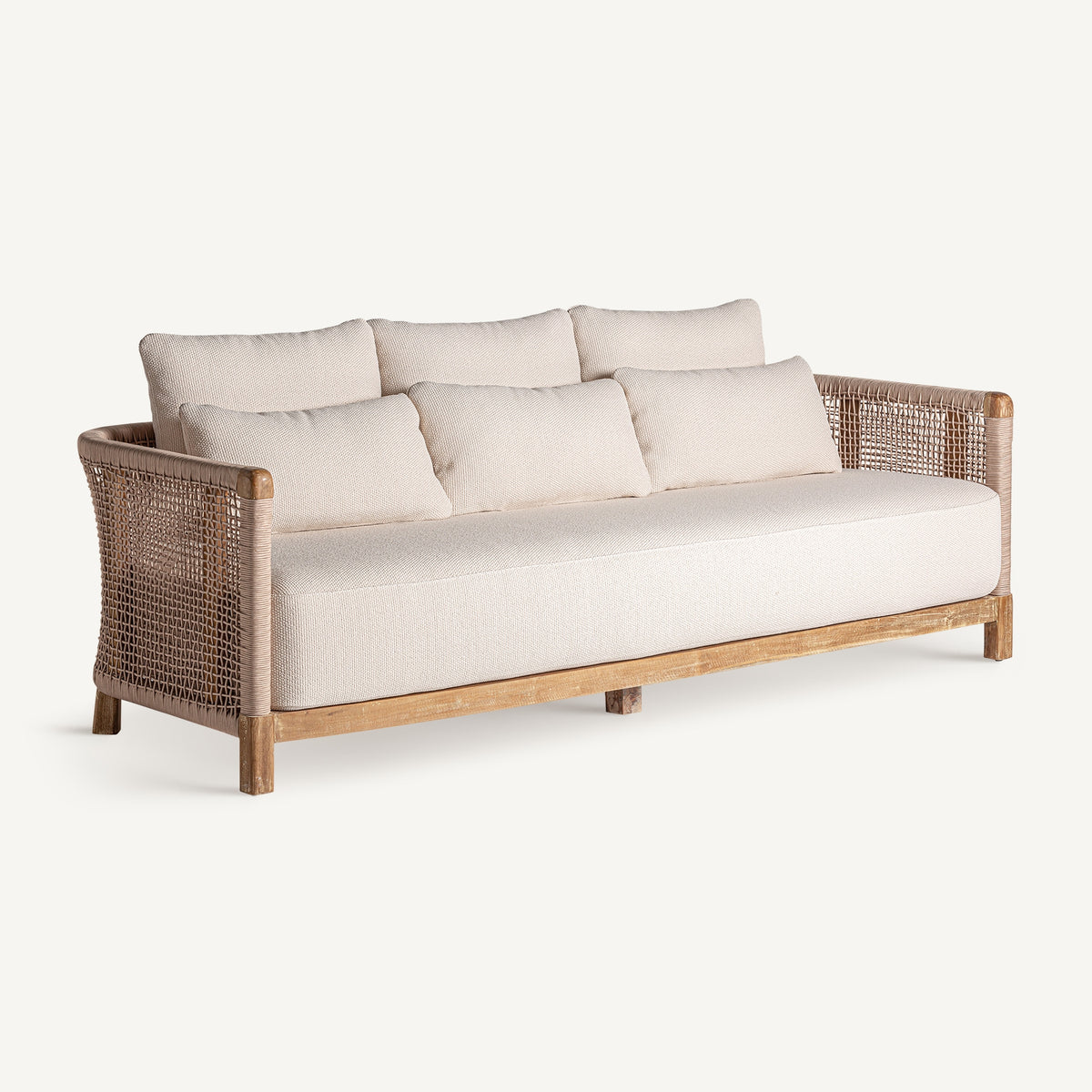 Sofá de exterior de teca reciclada Nonza 240 cm