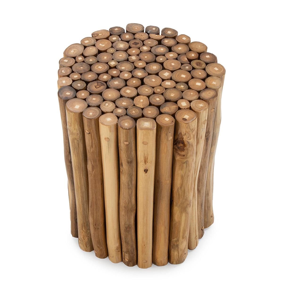 Taburete de madera de teca Carpi