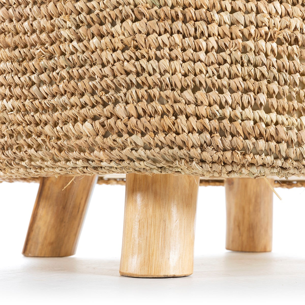 Taburete de sisal y madera Carcassonne