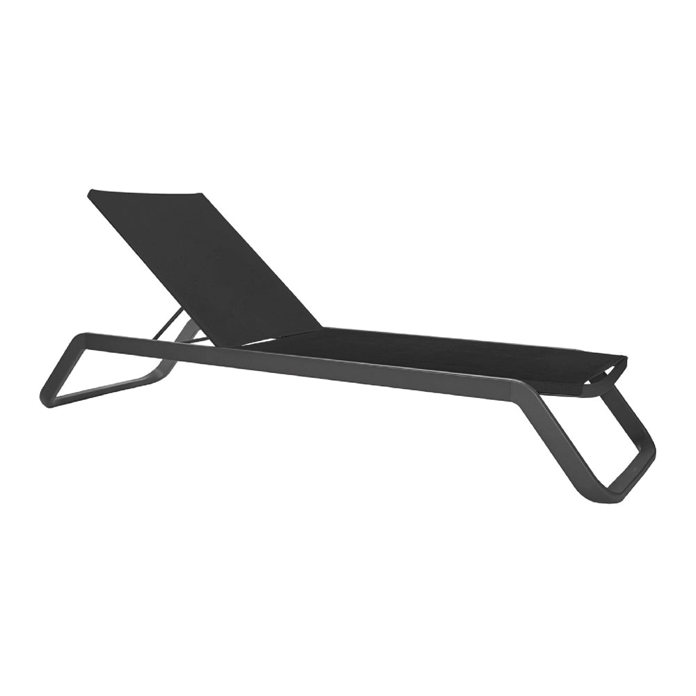 Tumbona de aluminio reclinable con ruedas Eliseo