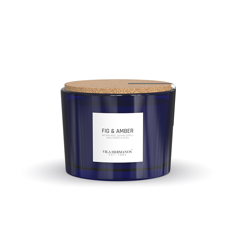 Vela Fig & Amber - Apothecary Cobalt Blue - #pino_y_jacaranda#