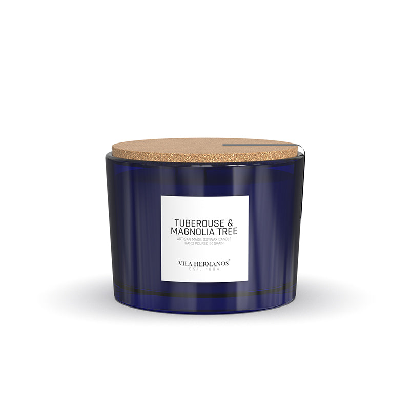 Vela Tuberose & Magnolia Tree - Apothecary Cobalt Blue - #pino_y_jacaranda#