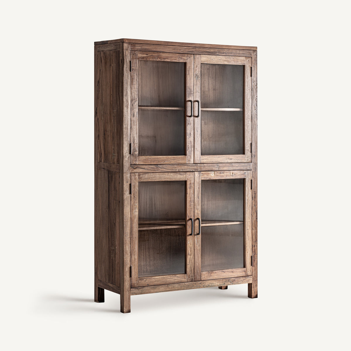 Vitrina de madera recuperada y hierro Zonza