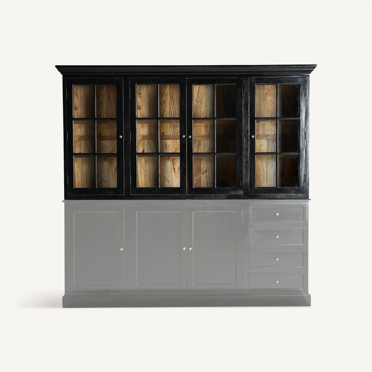 Vitrina modular de mango negro Sagone