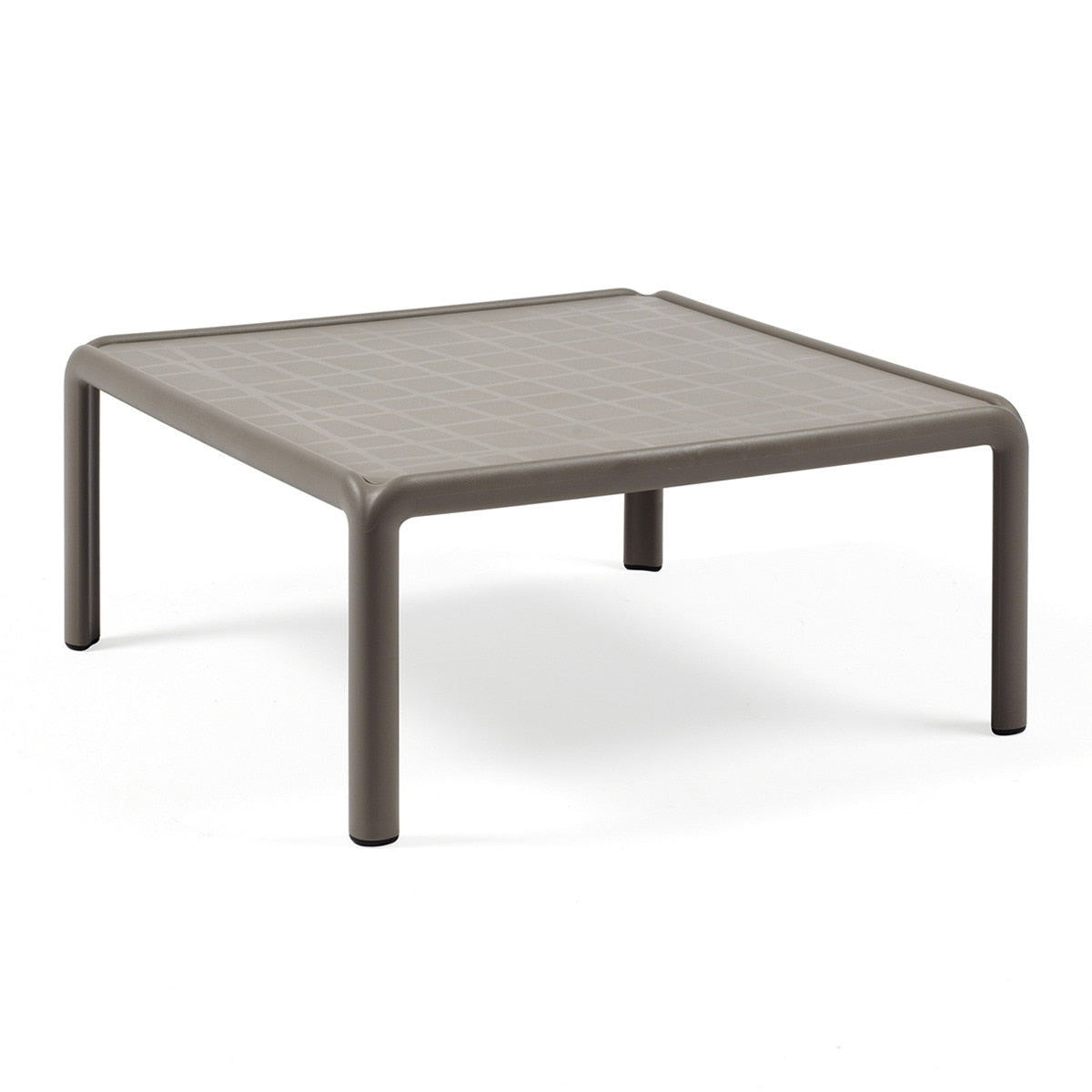 Set de sofá rinconera Komodo con puf y mesa de centro Nardi – Mesa de centro Komodo, topo / rosa