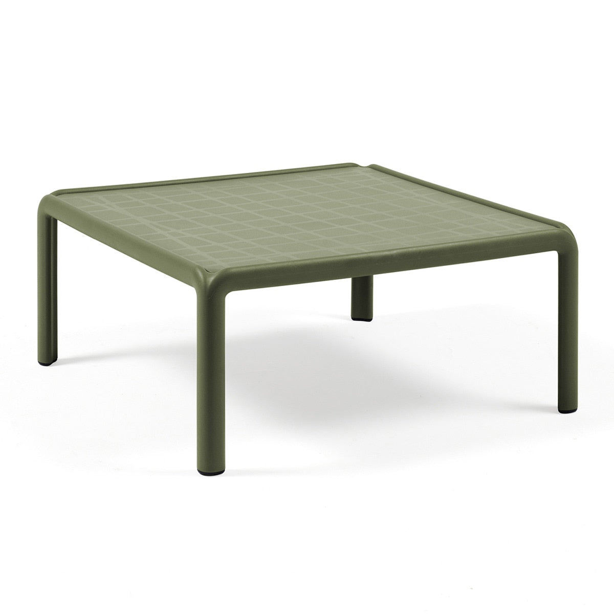 Set de sofá rinconera Komodo con puf y mesa de centro Nardi – Mesa de centro Komodo, verde / verde claro