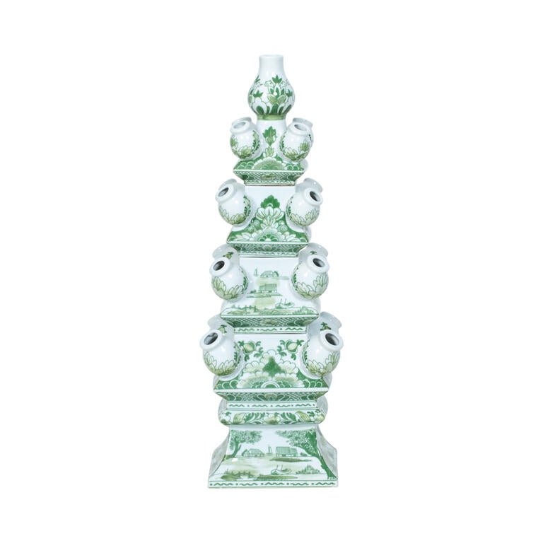 Jarrón alto multicolor de cerámica Zhenyun