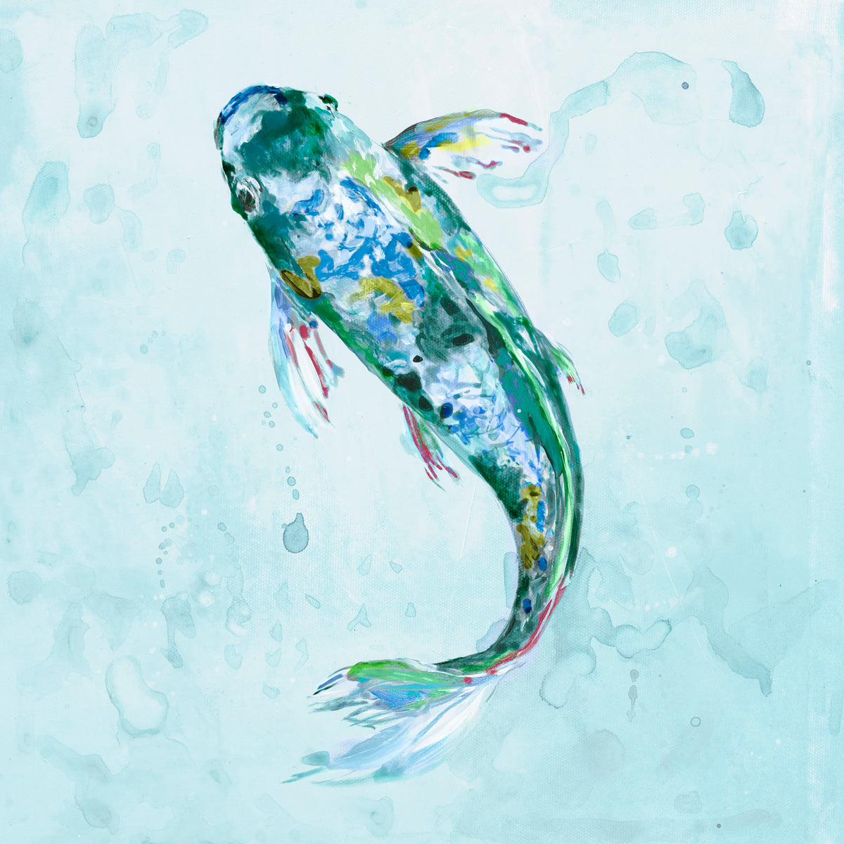 Cuadro Nemo Celeste-Turquesa I - #pino_y_jacaranda#