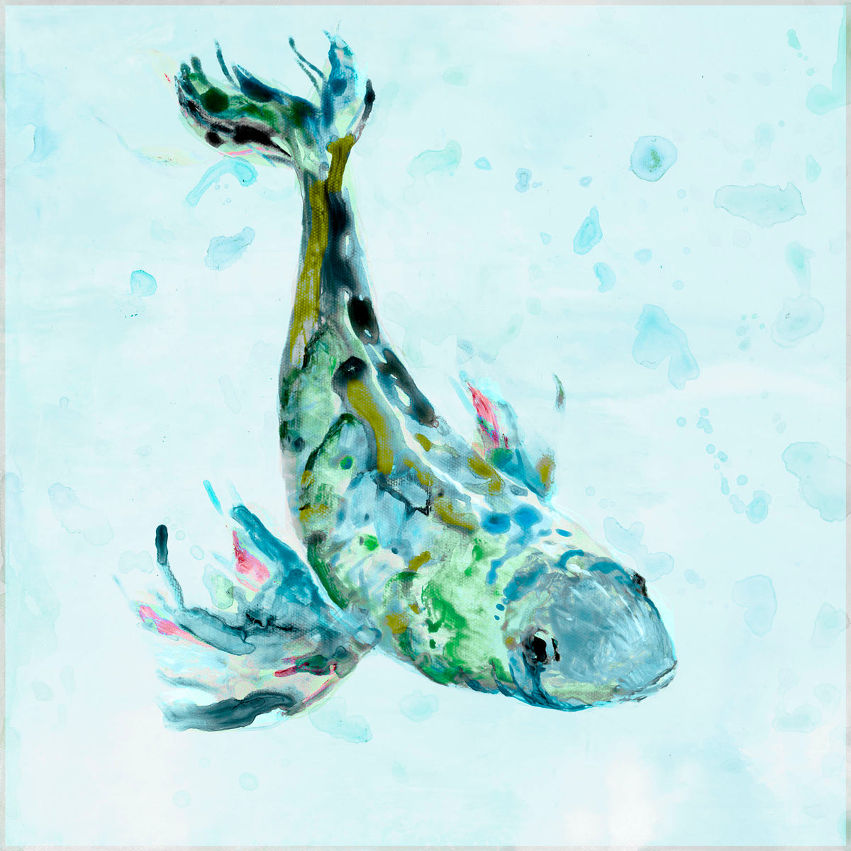 Cuadro Nemo Celeste-Turquesa II - #pino_y_jacaranda#