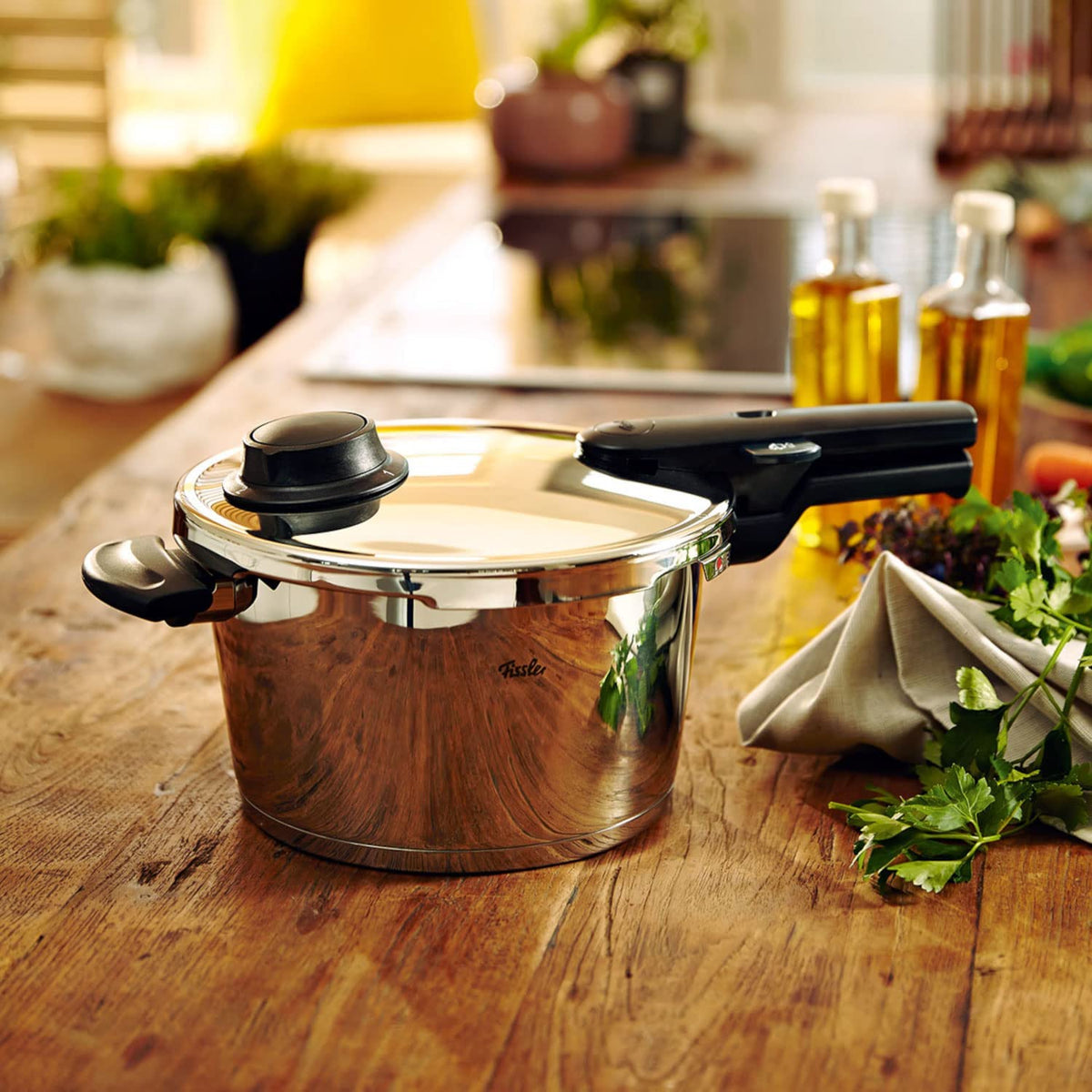 Set de Ollas a Presión Fissler Vitavit® Premium 6,5L + 2,5L Cestillo + Trípode - #pino_y_jacaranda#