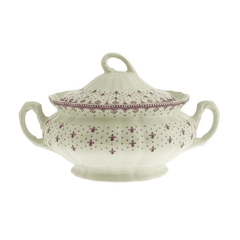 Vajilla La Cartuja de Sevilla Colección Flor de Lis Rosa 42 Piezas - #pino_y_jacaranda#