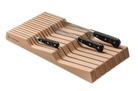 Organizador de cajón para cuchillos Wüsthof de madera de haya
