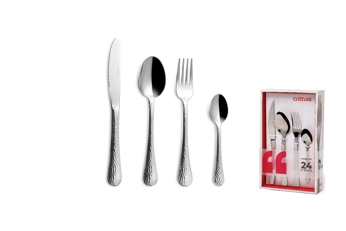 Set de 3 cuberterías de acero inoxidable Luna Comas