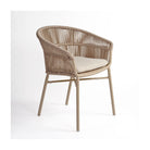 Sillón de comedor de exterior de cuerda arena Għargħur