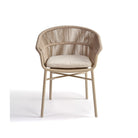 Sillón de comedor de exterior de cuerda arena Għargħur