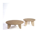 Mesa de centro de fresno y travertino grande Chebba