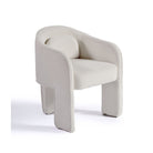 Sillón de comedor tapizado blanco roto Ménerbes
